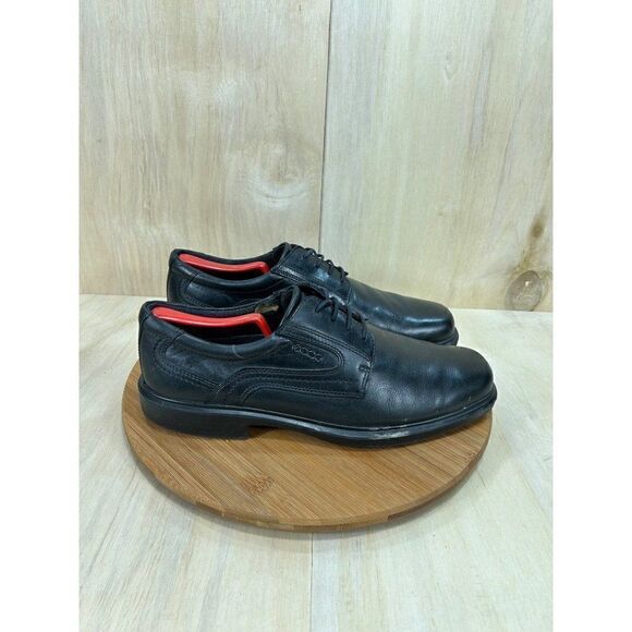 Ecco Helsinki Black Leather Dress Shoes Mens Size 44 US 10/10.5 - Picture 3 of 8
